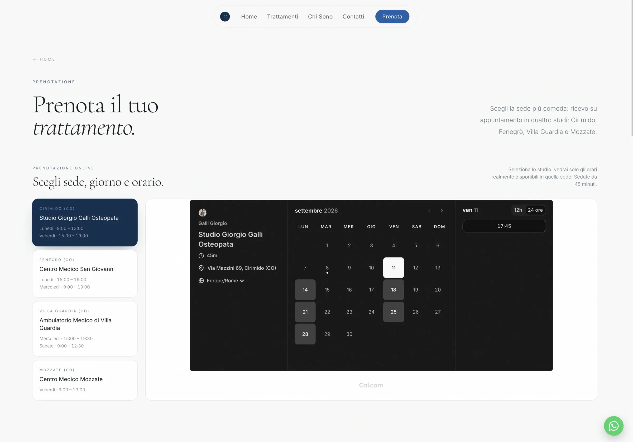 Laptop mockup of the homepage with treatments