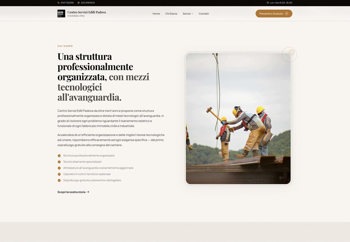 Homepage Centro Servizi Edili